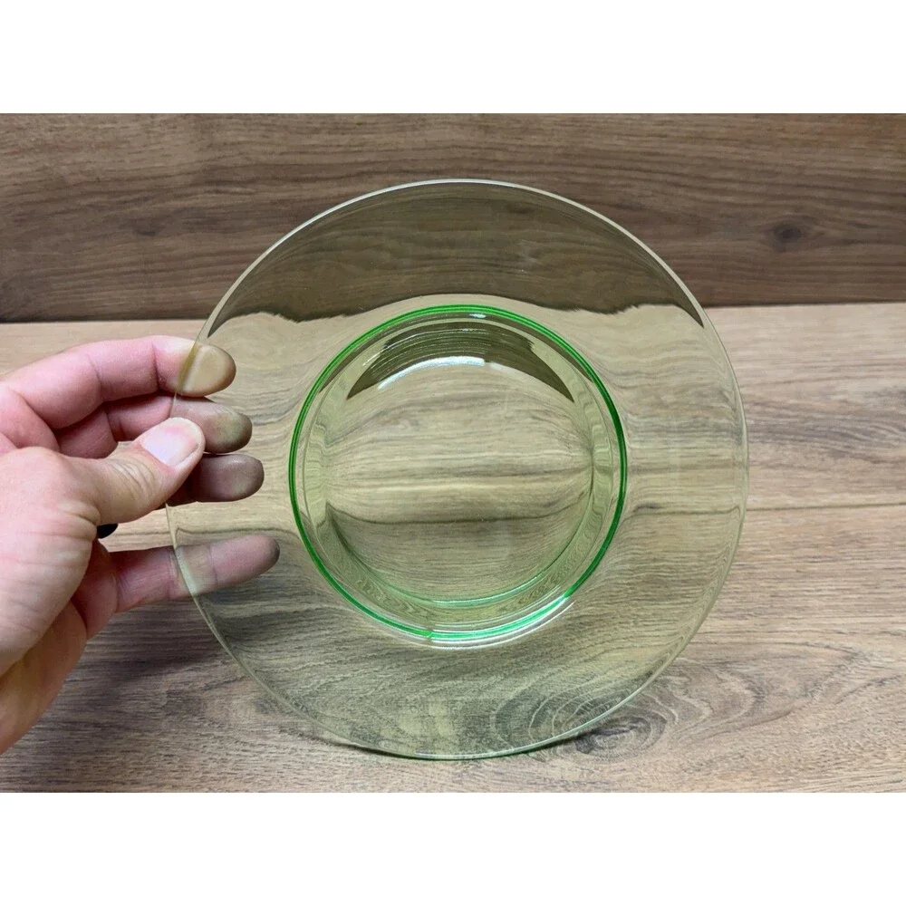 Green Depression Uranium Vaseline Glass 8
